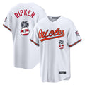 Trusc B.Orioles #8 Cal Ripken Player White USA 250 Fourth of July Home Game Stitched Jerseys