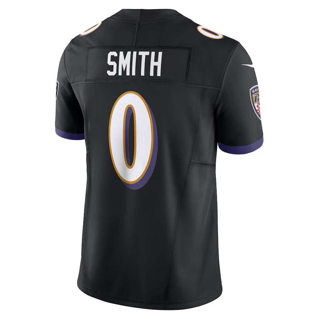 Trusc B.Ravens #0 Roquan Smith Black Alternate Vapor F.U.S.E. Limited Stitched Jerseys