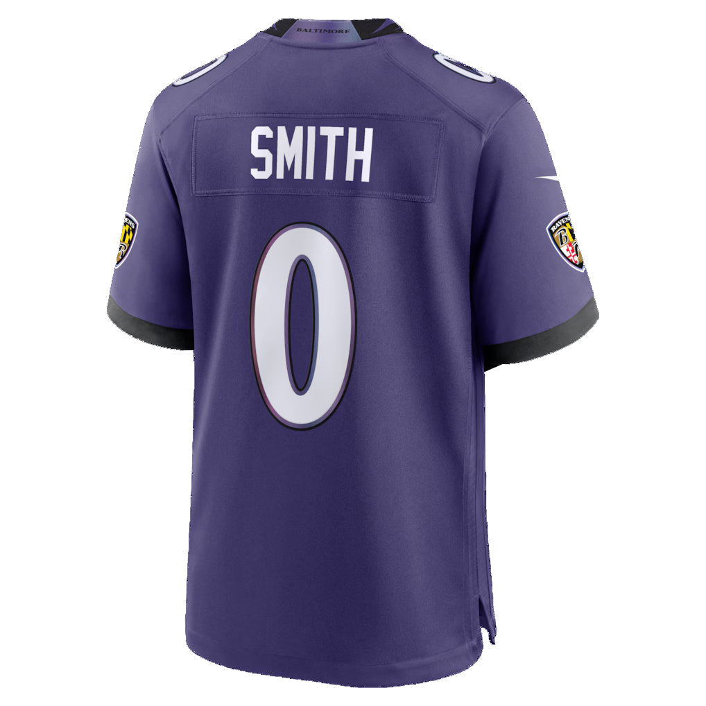 Trusc B.Ravens #0 Roquan Smith Purple Team Game Stitched Jerseys