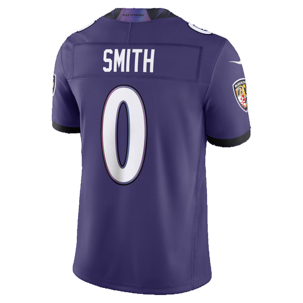 Trusc B.Ravens #0 Roquan Smith Purple Vapor F.U.S.E. Sewn Down Limited Stitched Jerseys