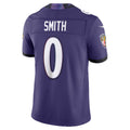 Trusc B.Ravens #0 Roquan Smith Purple Vapor F.U.S.E. Sewn Down Limited Stitched Jerseys