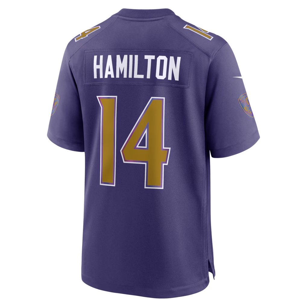 Trusc B.Ravens #14 Kyle Hamilton Purple Alternate Game Stitched Jerseys