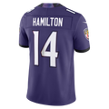 Trusc B.Ravens #14 Kyle Hamilton Purple Team Vapor F.U.S.E. Stitched Limited Jerseys