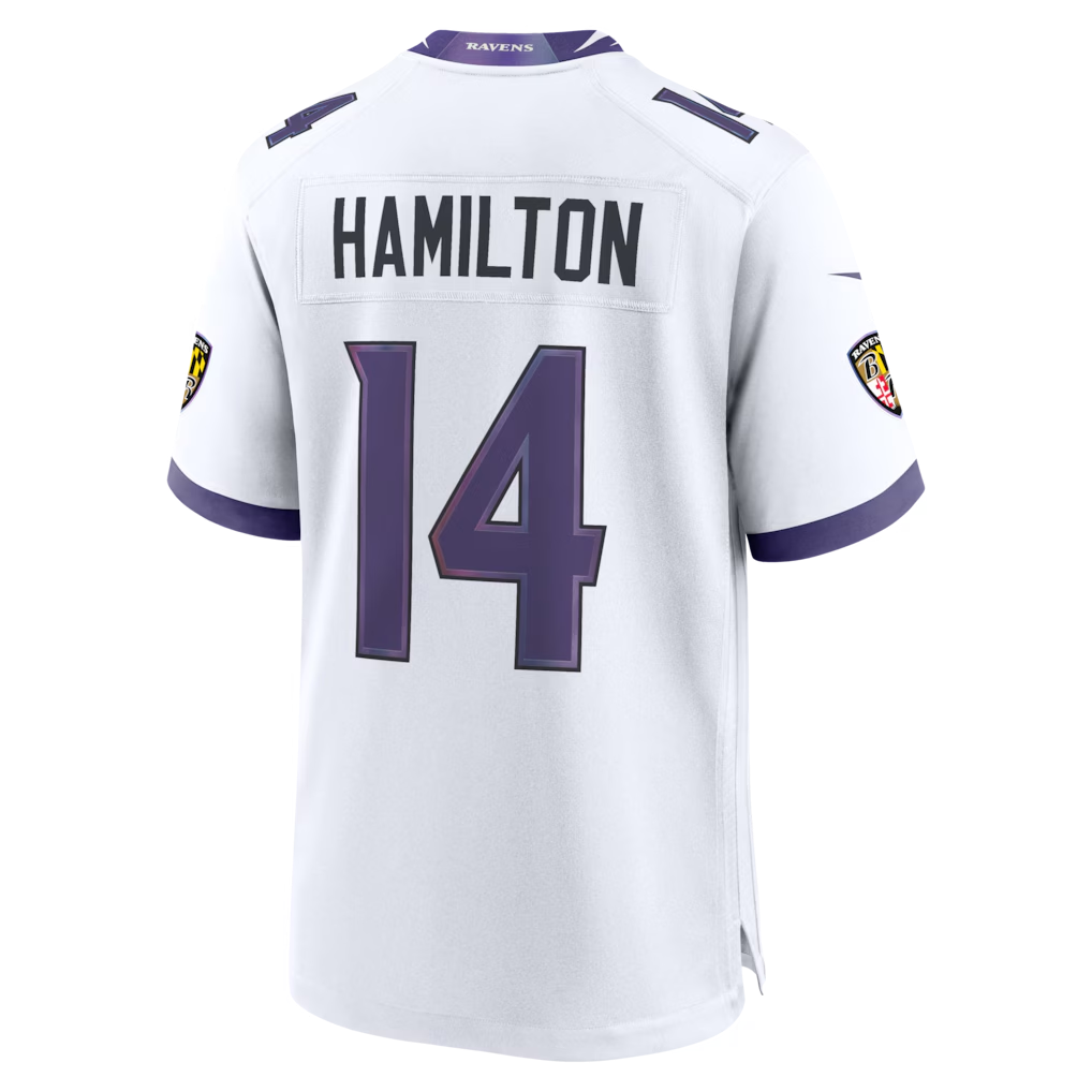 Trusc B.Ravens #14 Ravens Kyle Hamilton White Game Stitched Jerseys