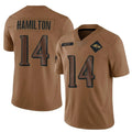 Trusc B.Ravens #14 Kyle Hamilton Player Brown Salute To Service Limited Stitched Jerseys