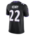 Trusc B.Ravens #22 Derrick Henry Black Alternate Alternate Vapor F.U.S.E. Stitched Limited Jerseys