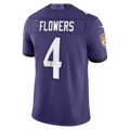 Trusc B.Ravens #4 Zay Flowers Purple Team Vapor F.U.S.E. Stitched Limited Jerseys
