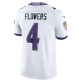 Trusc B.Ravens #4 Zay Flowers White Vapor F.U.S.E. Stitched Limited Jerseys