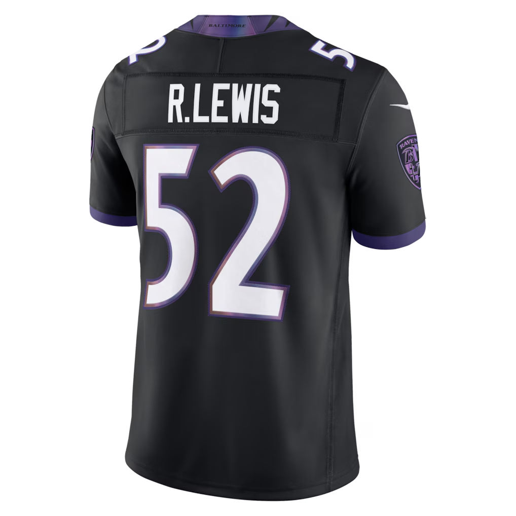 Trusc B.Ravens #52 Ray Lewis Black Alternate Vapor F.U.S.E. Stitched Retired Player Limited Jerseys