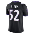 Trusc B.Ravens #52 Ray Lewis Black Alternate Vapor F.U.S.E. Stitched Retired Player Limited Jerseys