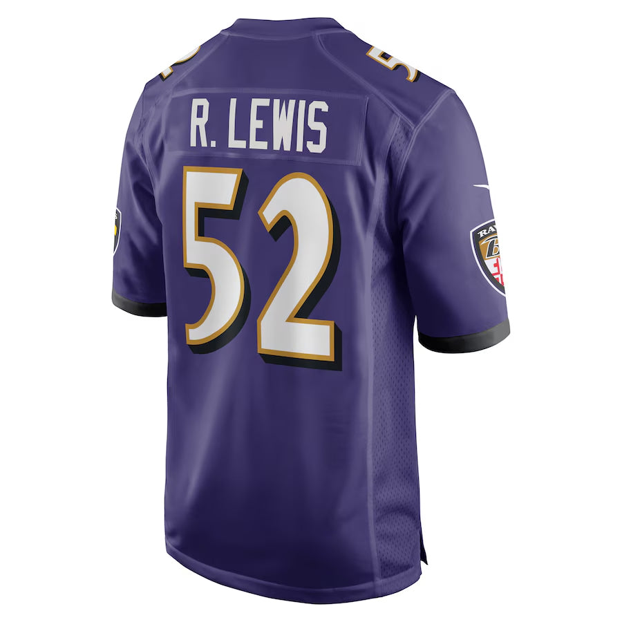 Trusc B.Ravens #52 Ray Lewis Player Purple Home Stitched Jerseys