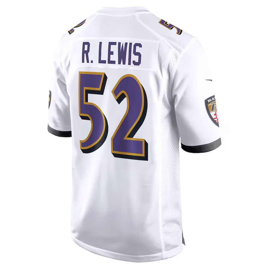 Trusc B.Ravens #52 Ray Lewis Player White Home  Stitched Jerseys