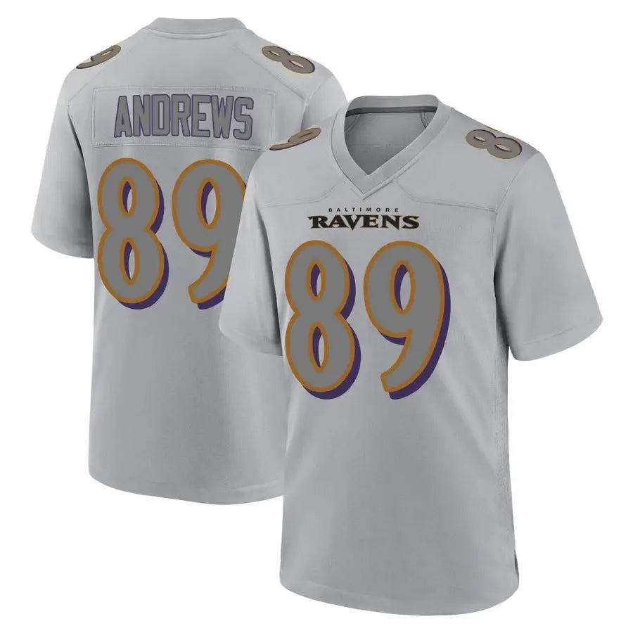 Trusc B.Ravens #89 Mark Andrews Player Gray Replica Game Jerseys