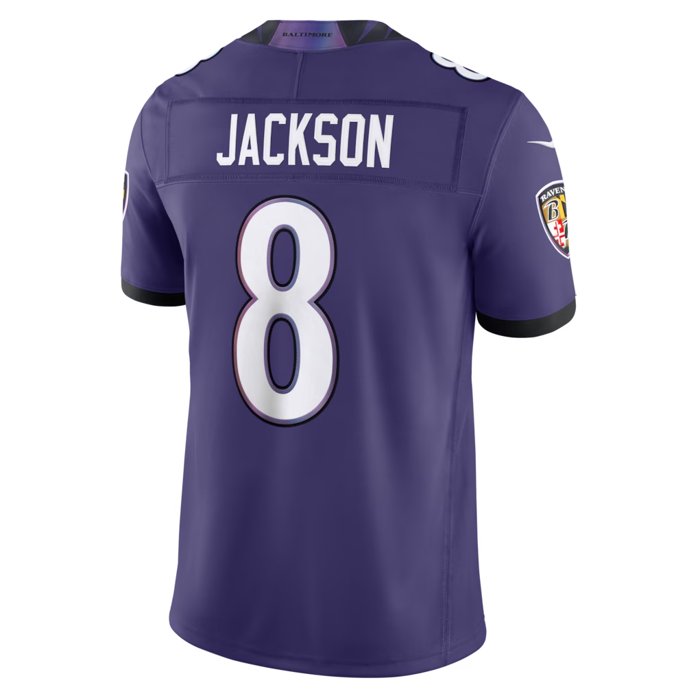 Trusc B.Ravens #8 Lamar Jackson Purple Team Vapor F.U.S.E. Stitched Limited Jerseys