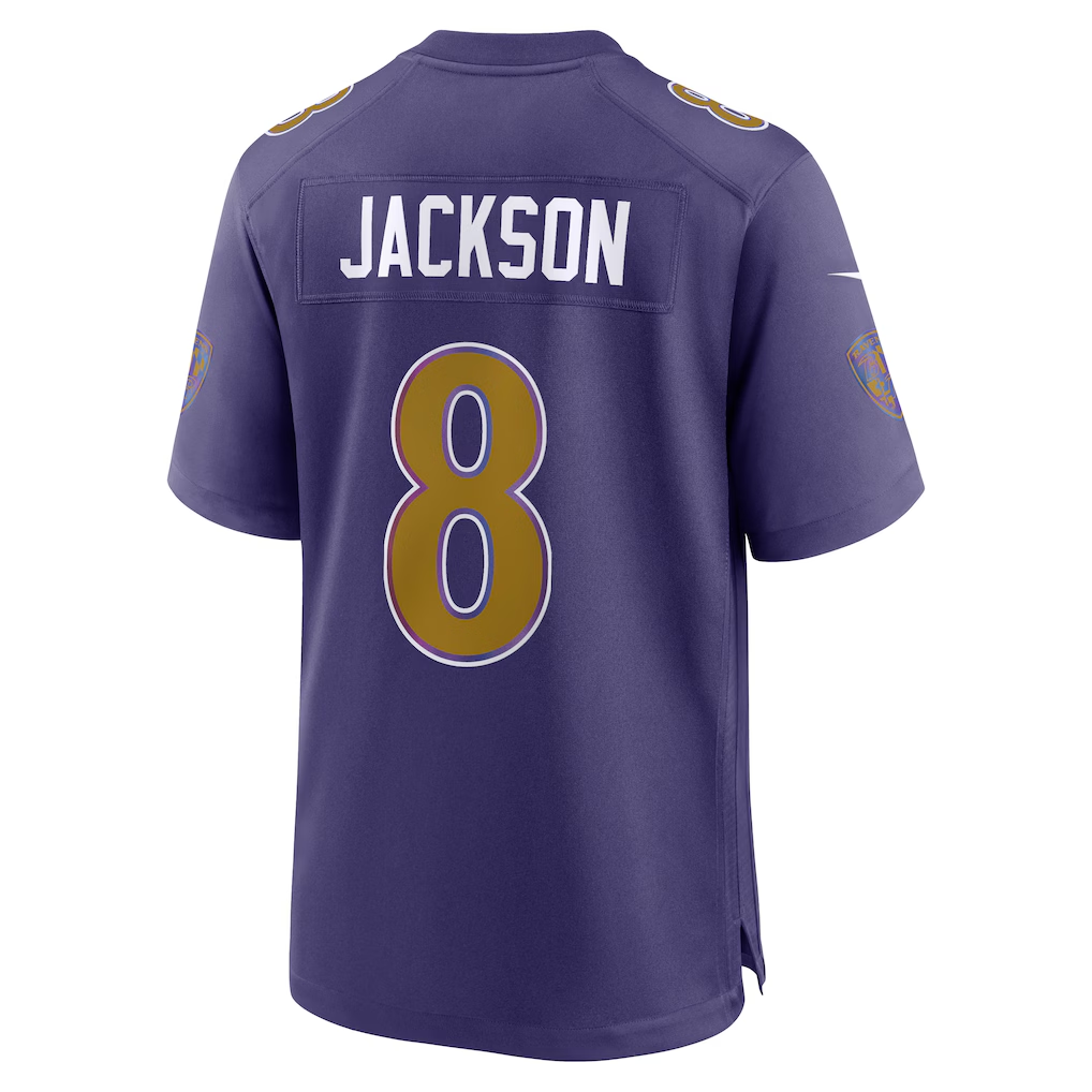 Trusc B.Ravens #8 Lamar Jackson Purple Alternate Game Stitched Jerseys