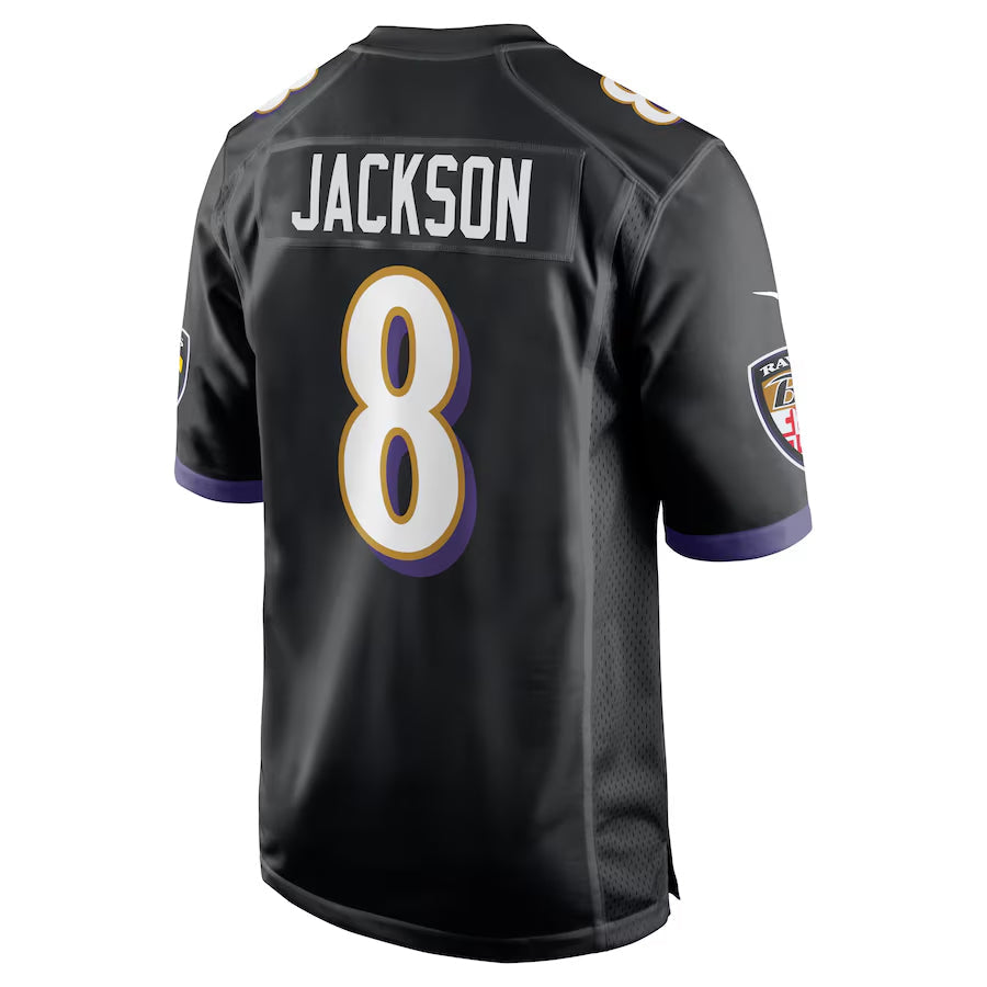 Trusc B.Ravens #8 Lamar Jackson Player Black Alternate Game Stitched Jerseys