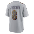 Trusc B.Ravens #8 Lamar Jackson Player Gray Replica Limited  Stitched Jerseys