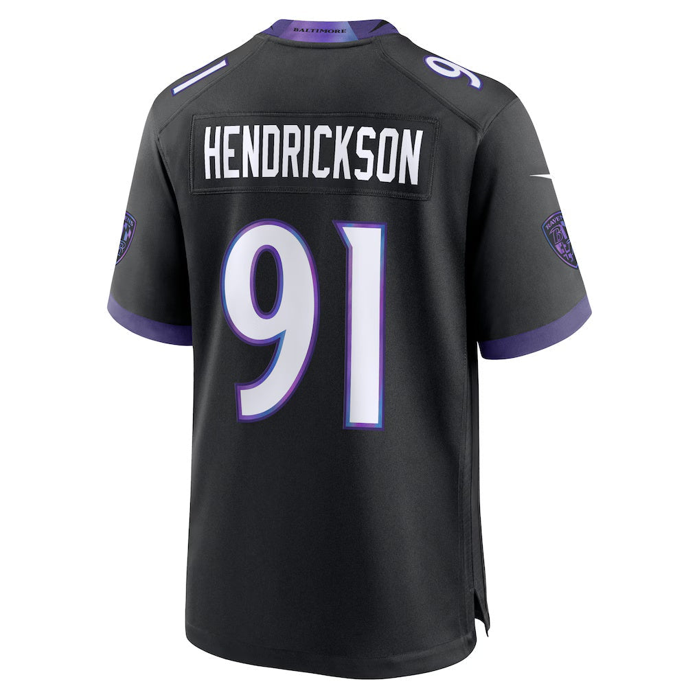 Trusc B.Ravens #91 Trey Hendrickson Black Alternate Game Stitched Jerseys