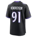 Trusc B.Ravens #91 Trey Hendrickson Black Alternate Game Stitched Jerseys