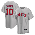 Trusc B.Red Sox #10 Trevor Story Player Gray Road Home Game Stitched Jerseys