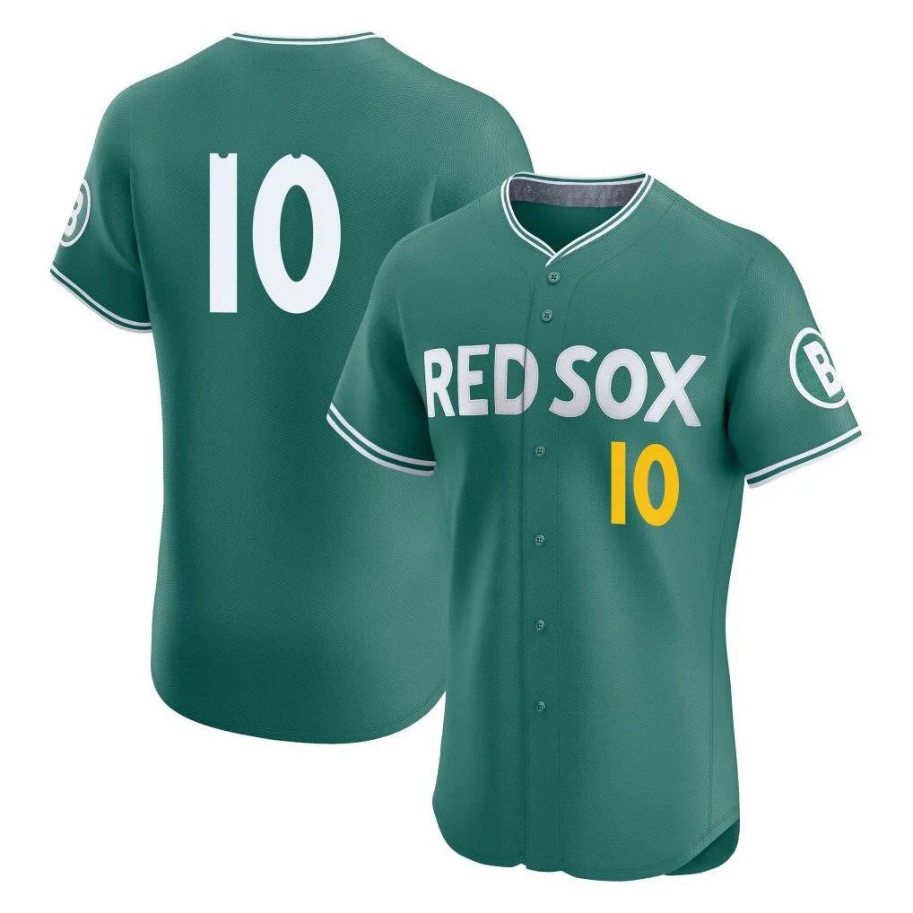 Trusc B.Red Sox #10 Trevor Story Player Green City Connect Limited Elite Home Game Stitched Jerseys