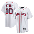 Trusc B.Red Sox #10 Trevor Story Player White Home Game Stitched Jerseys