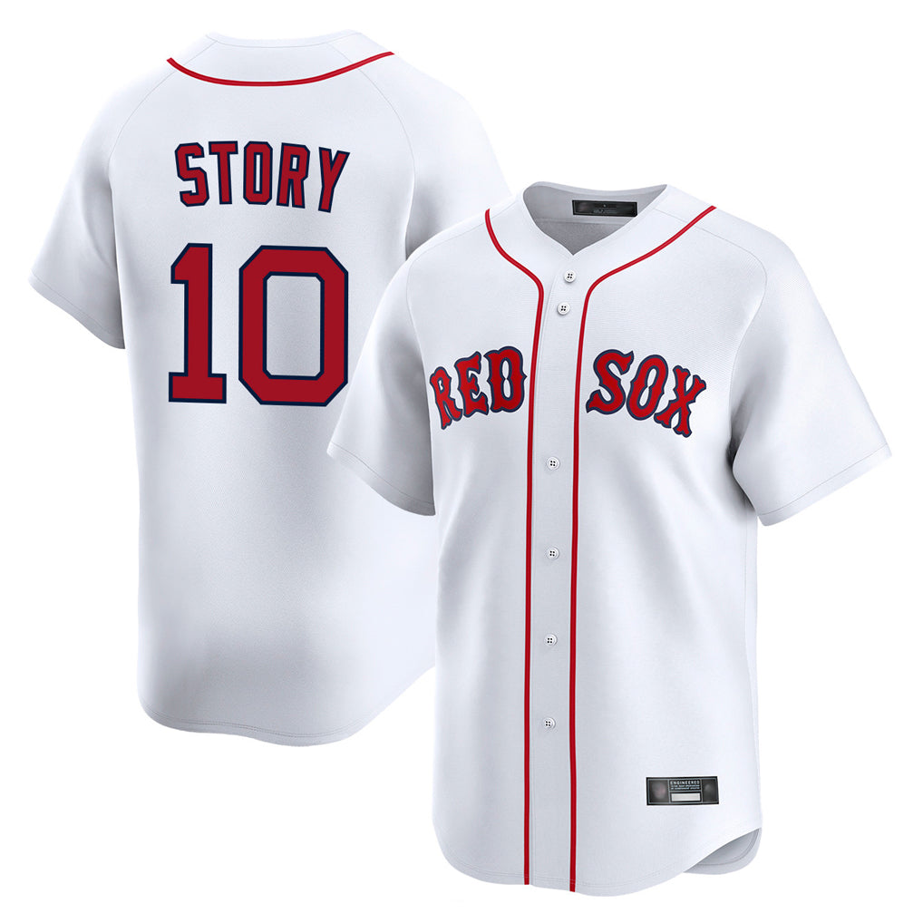 Trusc B.Red Sox #10 Trevor Story Player White Limited Home Game Stitched Jerseys