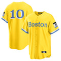 Trusc B.Red Sox #10 Trevor Story Player Yellow Home Game Stitched Jerseys