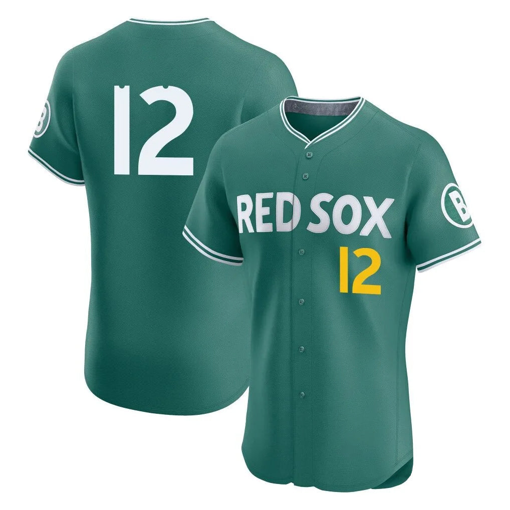 Trusc B.Red Sox #12 Connor Wong Player Green City Connect Limited Elite Home Game Stitched Jerseys