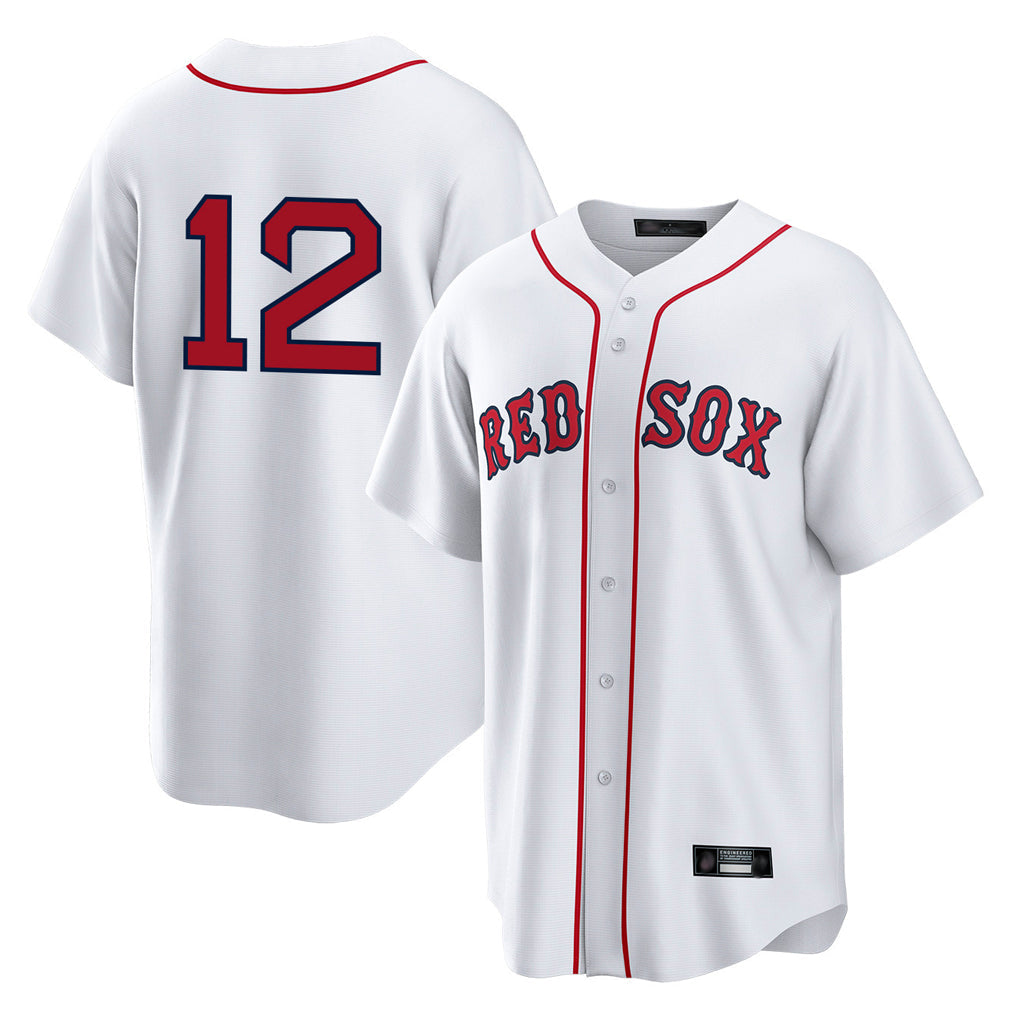 Trusc B.Red Sox #12 Connor Wong Player White Home Game Stitched Jerseys