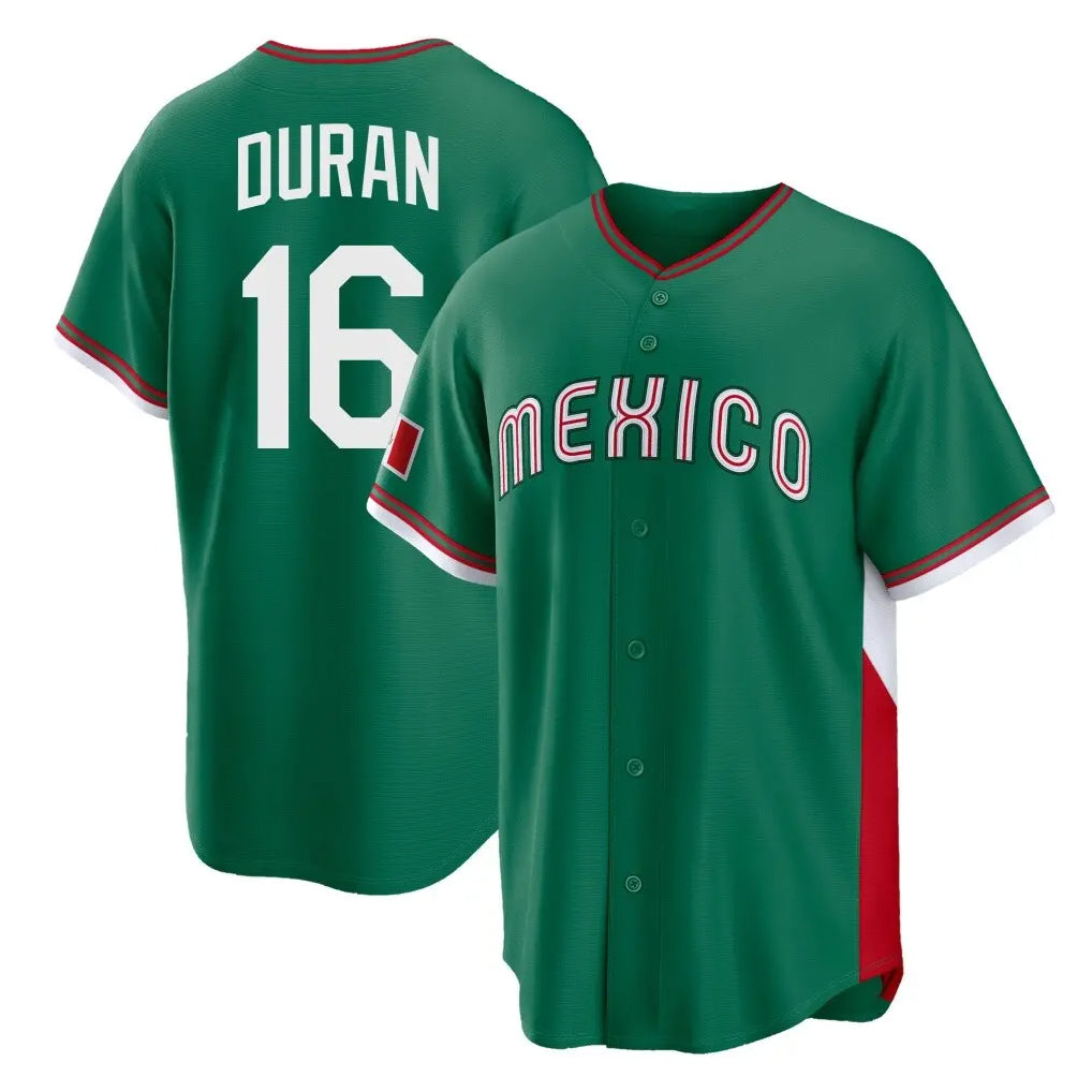 Trusc B.Red Sox #16 Jarren Duran Player Green Mexico 2026 World Classic Home Game Stitched Jerseys