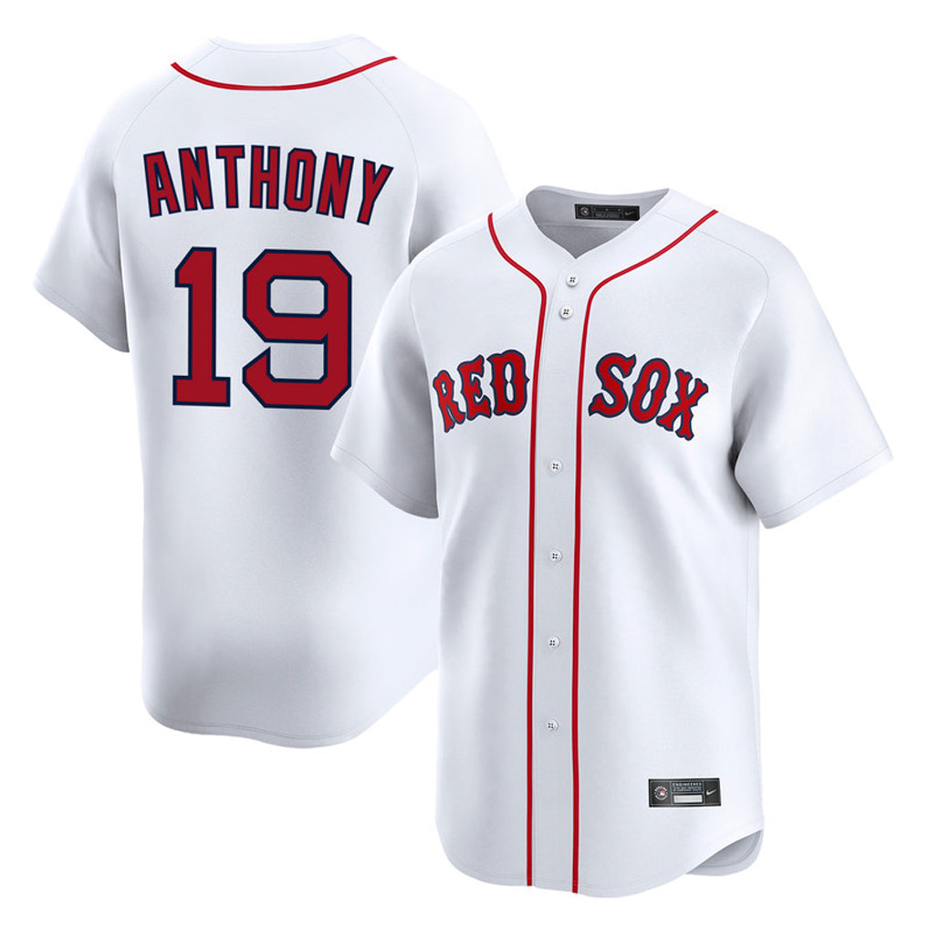 Trusc B.Red Sox #19 Roman Anthony Player White Limited Home Game Stitched Jerseys