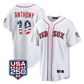 Trusc B.Red Sox #19 Roman Anthony Player White USA 250 Fourth of July Home Game Stitched Jerseys