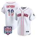 Trusc B.Red Sox #19 Roman Anthony Player White USA 250 Fourth of July Limited Home Game Stitched Jerseys