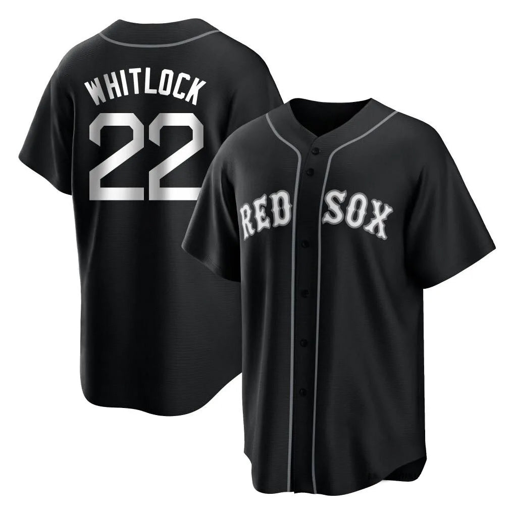 Trusc B.Red Sox #22 Garrett Whitlock Player Black Home Game Stitched Jerseys
