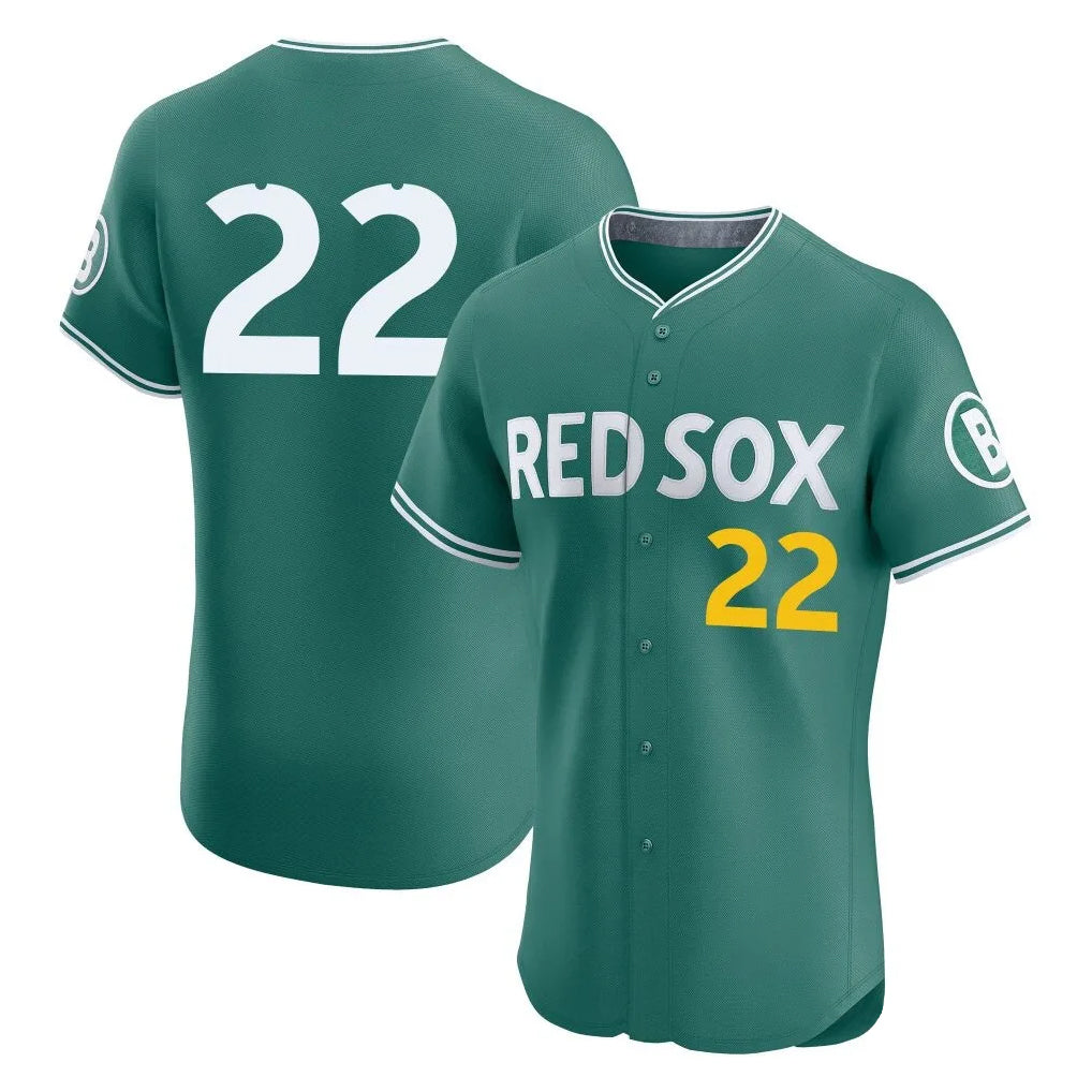 Trusc B.Red Sox #22 Garrett Whitlock Player Green City Connect Limited Elite Home Game Stitched Jerseys