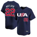 Trusc B.Red Sox #22 Garrett Whitlock Player Navy USA World Classic Home Game Stitched Jerseys