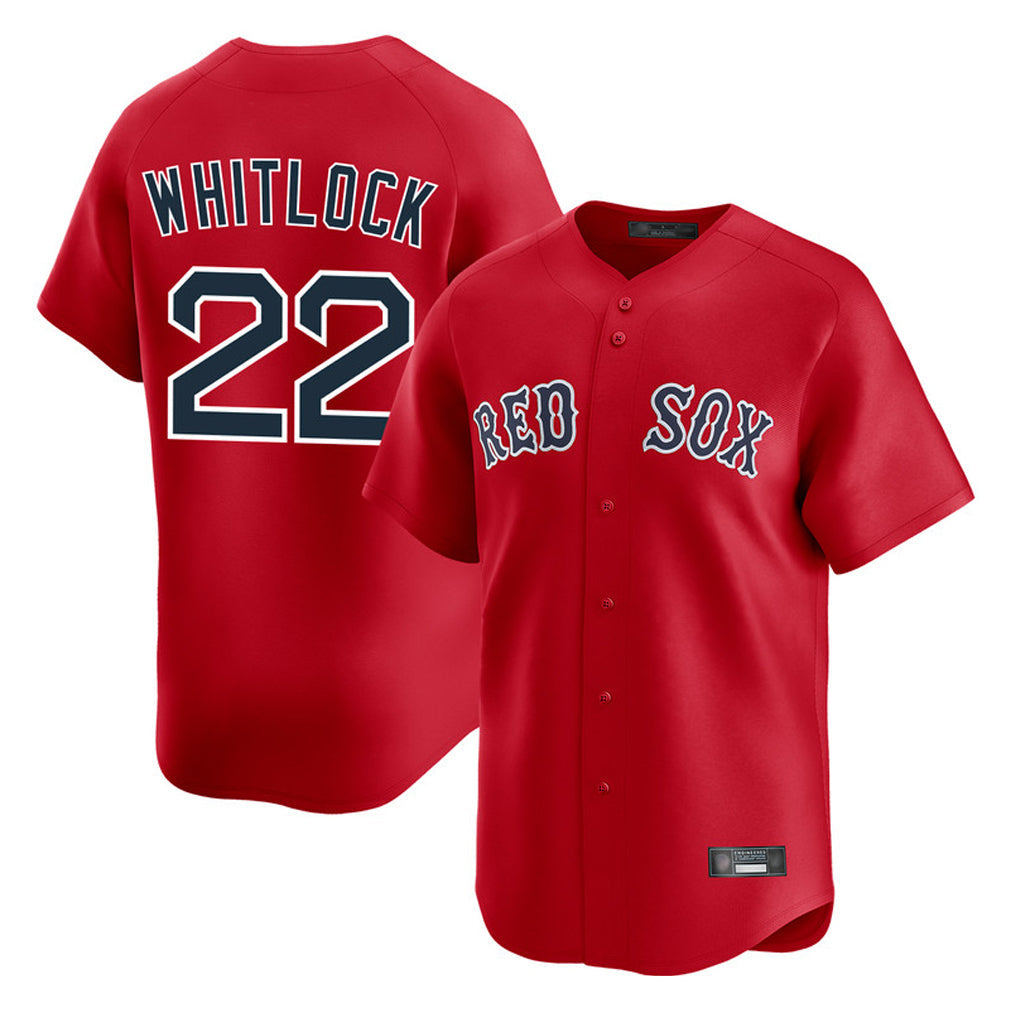 Trusc B.Red Sox #22 Garrett Whitlock Player Red Limited Home Game Stitched Jerseys