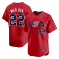 Trusc B.Red Sox #22 Garrett Whitlock Player Red USA World Classic Home Game Stitched Jerseys