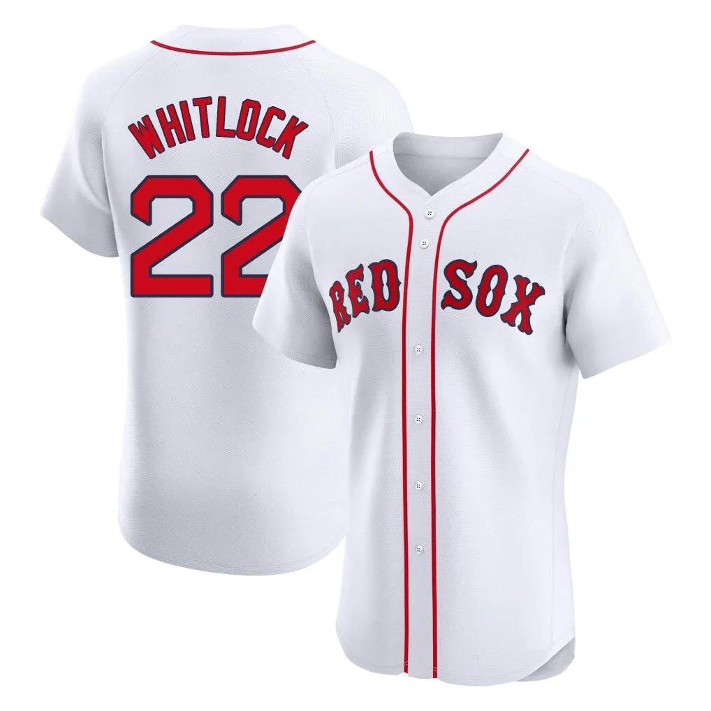 Trusc B.Red Sox #22 Garrett Whitlock Player White Limited Elite Home Game Stitched Jerseys