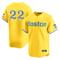 Trusc B.Red Sox #22 Garrett Whitlock Player Yellow Limited Home Game Stitched Jerseys
