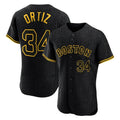 Trusc B.Red Sox #34 David Ortiz Player Black Snake Skin City Limited Elite Home Stitched Jerseys