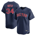 Trusc B.Red Sox #34 David Ortiz Player Navy Limited Home Game Stitched Jerseys
