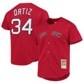 Trusc B.Red Sox #34 David Ortiz Player Red Mitchell & Ness Cooperstown Collection Home Stitched Jerseys