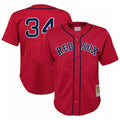 Trusc B.Red Sox #34 David Ortiz Player Red Mitchell & Ness Cooperstown Collection Mesh Home Stitched Jerseys