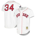 Trusc B.Red Sox #34 David Ortiz Player White Mitchell & Ness Cooperstown Collection Mesh Home Stitched Jerseys