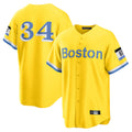 Trusc B.Red Sox #34 David Ortiz Player Yellow Home Game Stitched Jerseys