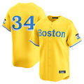 Trusc B.Red Sox #34 David Ortiz Player Yellow Limited Home Game Stitched Jerseys