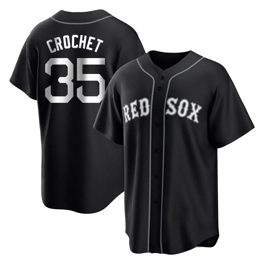 Trusc B.Red Sox #35 Garrett Crochet Player Black Home Game Stitched Jerseys