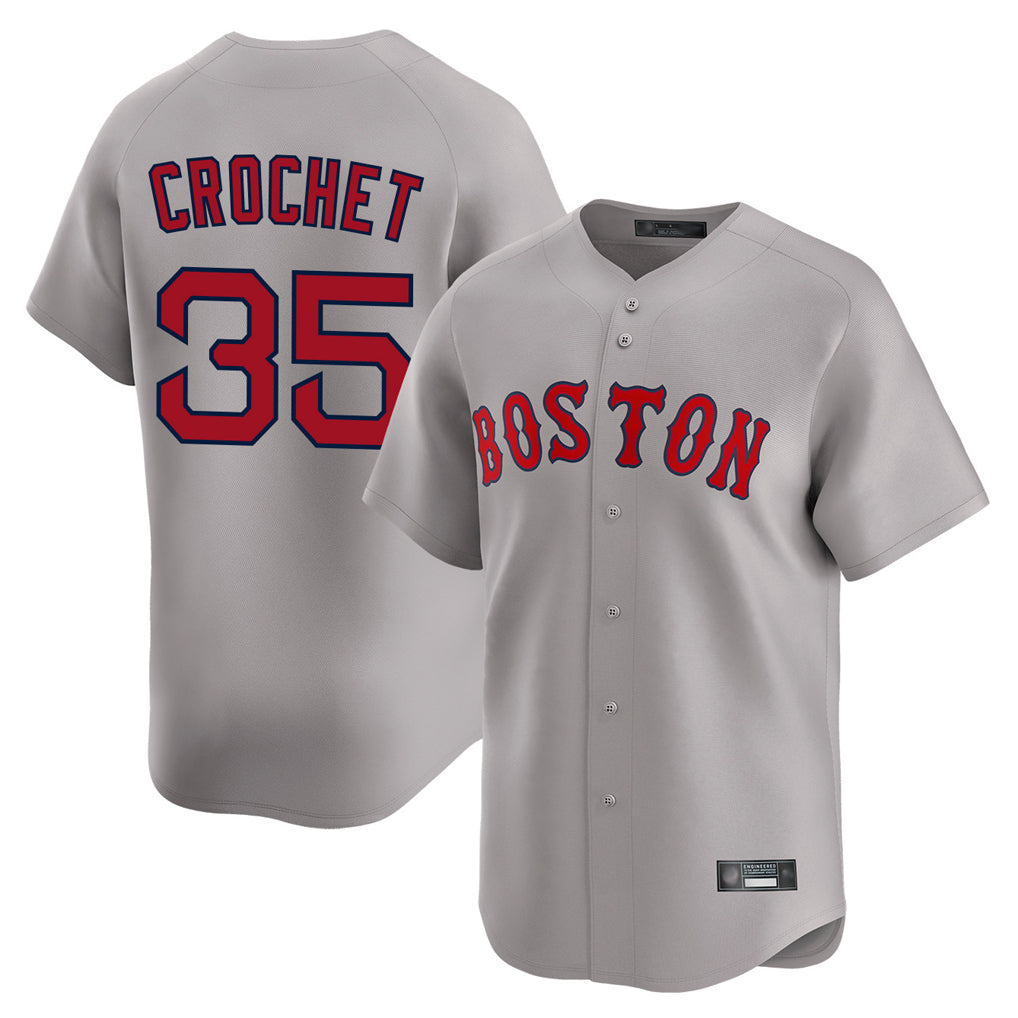 Trusc B.Red Sox #35 Garrett Crochet Player Gray Road Limited Home Game Stitched Jerseys